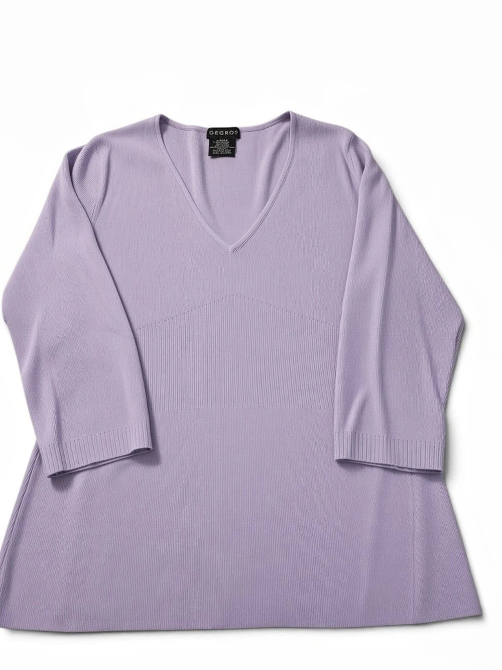 George Woman’s V-Neck Knit Sweater Purple SZ M EUC Clean Girl Soft Girl Career Y